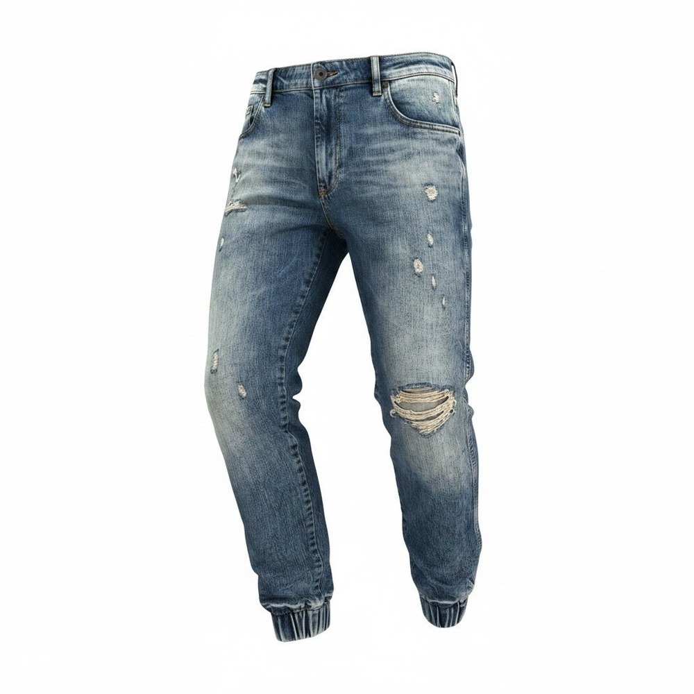 Denim & Supply Ralph Lauren Jogger Jeans 28 Blue Distressed Americana Streetwear